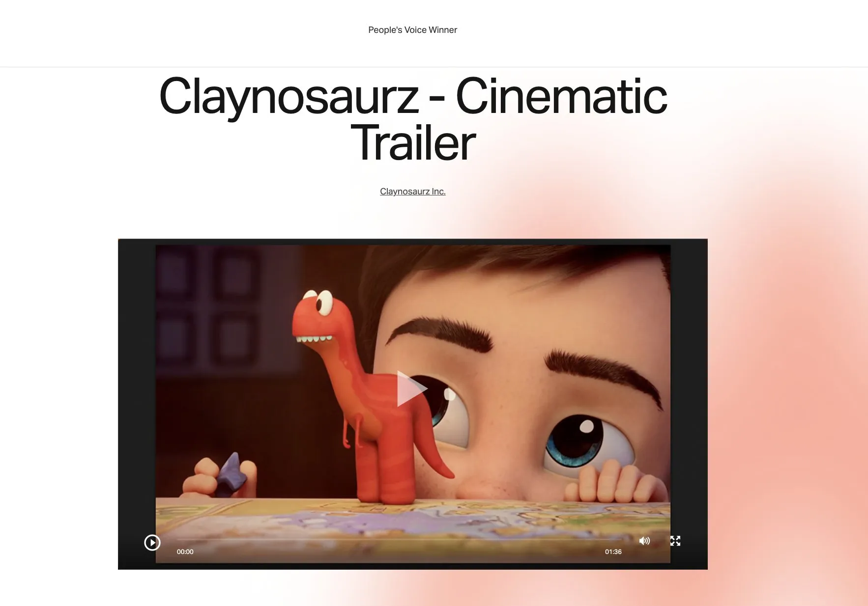 Claynosaurz يفوز بجائزة Webby People's Voice لعام 2025 عن أفضل عرض دعائي