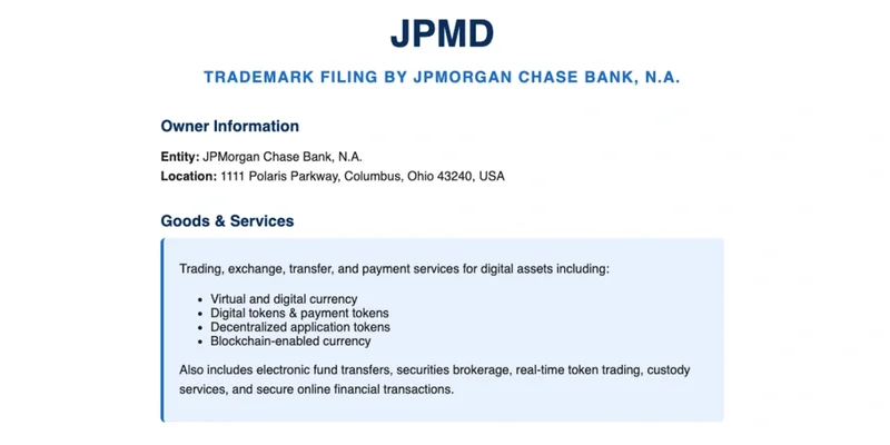 Solana上のJPMDトークン：JPモルガンのデジタル資産推進の中での投機的なミームコインを解き明かす