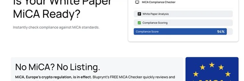 Bluprynt MiCA Checker يغير قواعد الامتثال للعملات المشفرة في أسواق الاتحاد الأوروبي