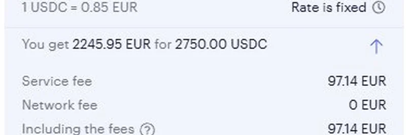 크립토 오프램프 수수료: 충격적인 2,750 USDC → 유로 환전 교훈
