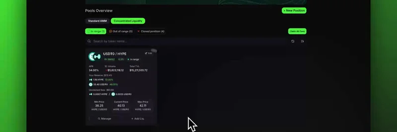 Hyperliquid's Hyperswap Introduces New Feature for Editing Liquidity Positions