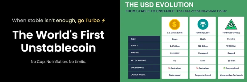 TurboUSD (₸USD) 不稳定币：Base 链上的 Meme 代币分析