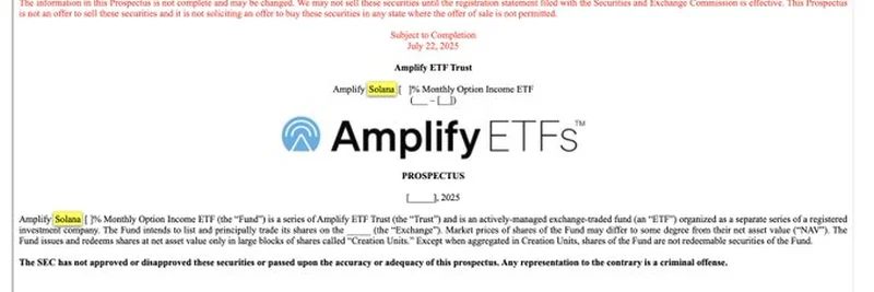 Amplify Solana Monthly Option Income ETFの解説：SOL投資家に訪れる新時代