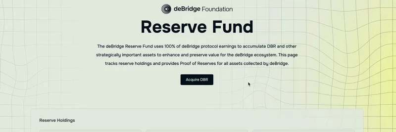 DeBridge Foundationのリザーブファンド：暗号資産における新たな透明性の時代