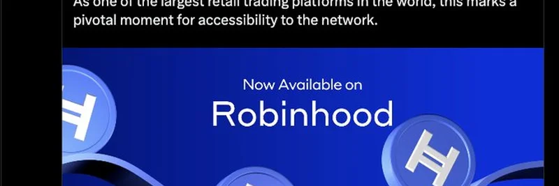 Hedera HBAR 现已登陆 Robinhood：2025年加密交易的重大变革