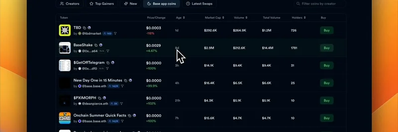 Zora Terminal Updates: Trade Creator Tokens, Filter by Creator, and More