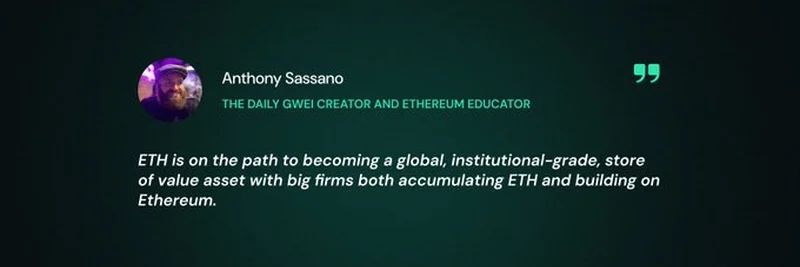 ETH가 다음 글로벌 가치 저장 수단일까? Anthony Sassano의 대담한 예측