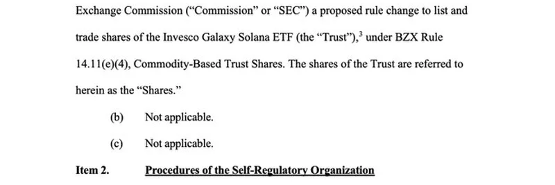 インベスコとギャラクシー、Cboe BZXにSolana ETFを申請：知っておくべきポイント