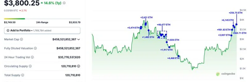 월드 리버티 파이낸셜, 256.75 ETH 매수: 트럼프 지원 암호화폐 움직임이 시장을 흔들다