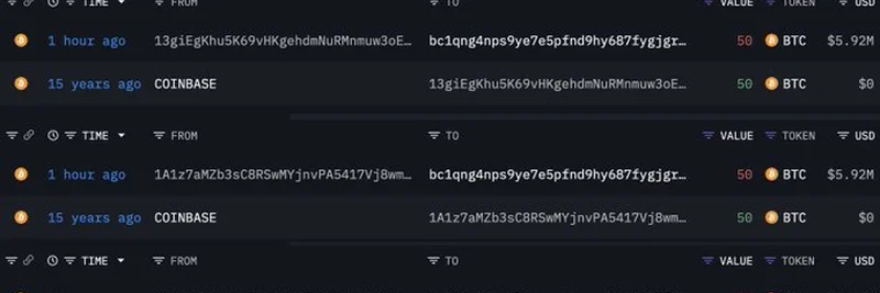 Bitcoin Miner Wallets Awaken After 15 Years: 250 BTC Moved in Stunning Transfer