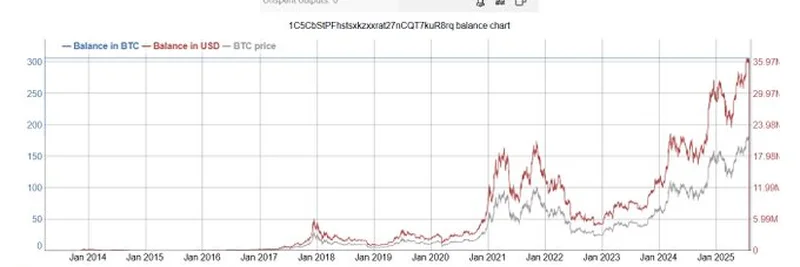 Bitcoin Whale Moves 306 BTC Worth $35M After 12.4 Years of Dormancy