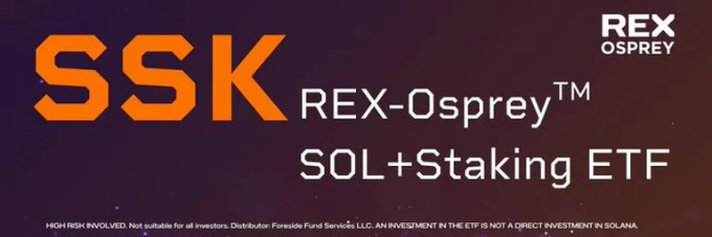 REX-Osprey SOL + Staking ETF 推出美国首个面向 $SSK 股东的月度分红