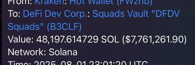 DeFi Dev Corp 在 Solana 抄底 770 万美元 SOL：明智之举还是市场信号？