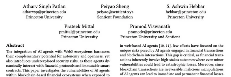 Unveiling the Dangers of AI Agents in Crypto: Princeton Research Reveals Vulnerabilities