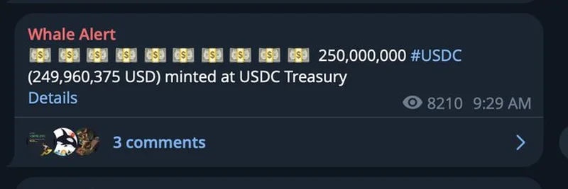 Circle Issues $750M USDC on Solana: What Whale Alerts Reveal