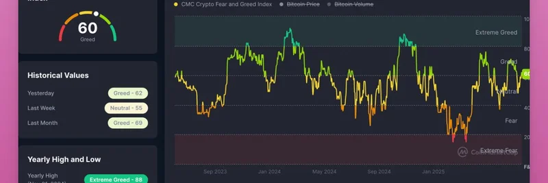 Crypto Fear and Greed Index가 60일 때: 밈 코인에 대한 의미와 왜 더 오를 가능성이 있는가