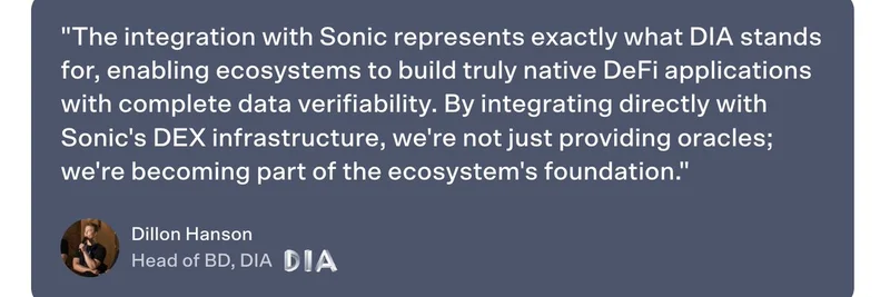DIA Oracles Launch on Sonic Labs: Empowering Verifiable DeFi and Meme Tokens