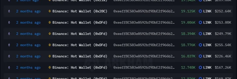 Whale Accumulates Millions in Chainlink ($LINK) from Binance: Onchain Insights