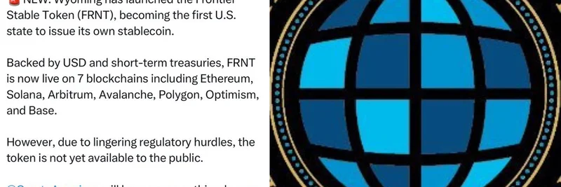 Wyoming Launches FRNT: First US State Stablecoin Hits Major Blockchains – What It Means for Meme Tokens