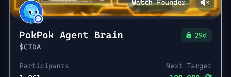 PokPok $CTDA AI Agent Hits Highest Tier on Virtuals Genesis Launch: Low MC Entry Alert