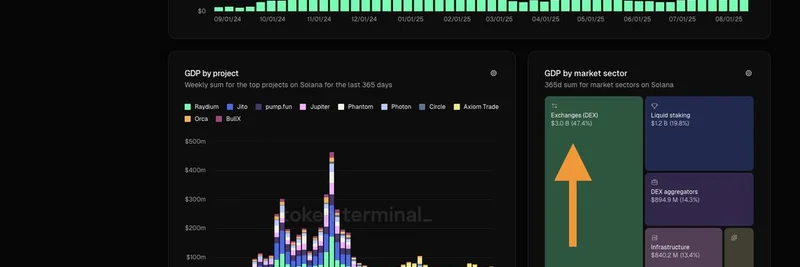 Solana의 $6.6B TTM GDP: DEX와 밈 토큰이 급등을 촉진하는 방법