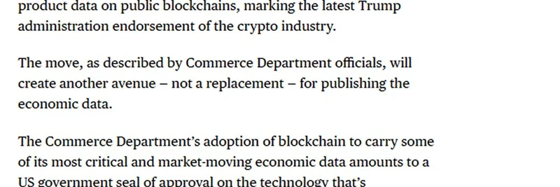 Pyth Network Partners > ***- The image is a Bloomberg article screenshot, showing details of the collaboration.*** with US Government to Bring GDP Data Onchain: Boost for $PYTH Token?