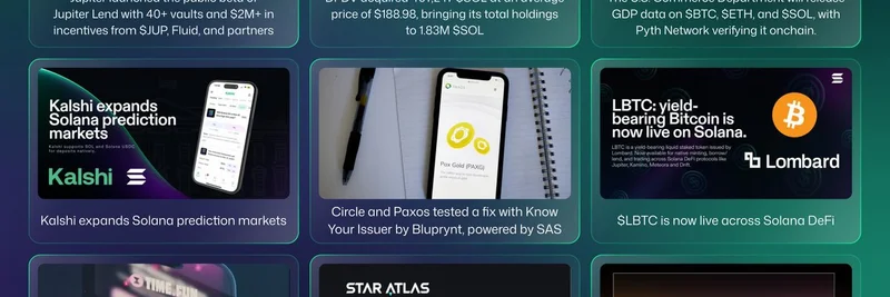 Solana Weekly Highlights: Jupiter Lend Launch, ETF Filings, and Bitcoin Integration Boosts