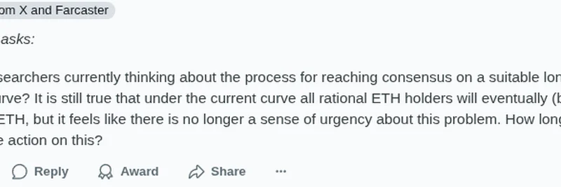 Ethereum Foundation AMA #14: Key Insights on ETH Issuance Curve and Staking Urgency