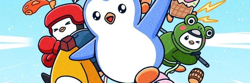 Pudgy Penguins > 🔍 **Exploring game features** > ***- It's a free mobile party game with fast-paced mini-games and seasonal meme costumes.*** Drops Pudgy Party: Hailed as Best Web3 Game
