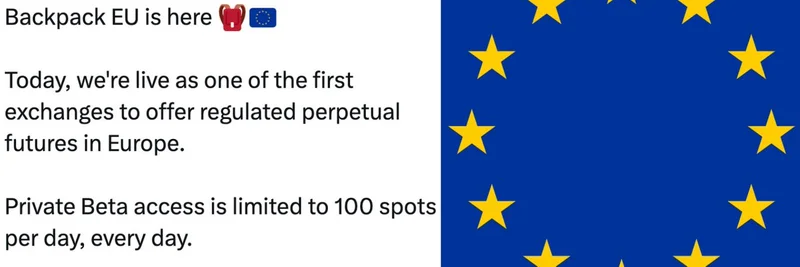 Backpack Exchange Goes Live in EU: First Regulated Perpetual Futures for European Crypto Traders