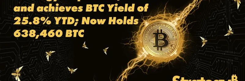 Strategy Acquires 1,955 BTC, Achieves 25.8% YTD Yield – Now Holds 638,460 Bitcoin