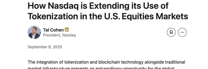 Nasdaq's Bold Move: Extending Tokenization in US Equities Markets and Its Impact on Blockchain