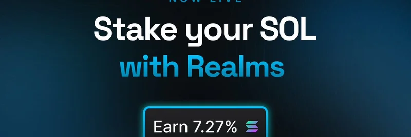 Realms, Solana 밸리데이터 출시: SOL 스테이킹으로 네트워크 보안에 기여하고 7.27% APY 획득