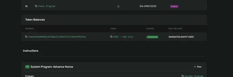 Circle가 Solana에 또 2.5억 달러 USDC 발행: 밈 토큰 유동성 강화