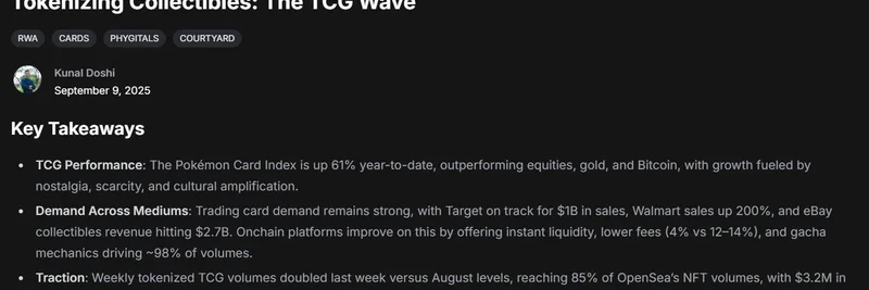 Tokenized TCGs: The Rising Wave in Onchain Collectibles and Meme Culture