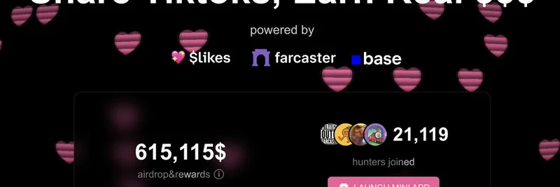 Likes Dot Fun: Farcaster에서 TikTok을 공유하고 $LIKES 토큰으로 실제 수익 얻기
