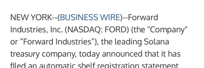Forward Industries Announces $4 Billion ATM Offering to Boost Solana Treasury