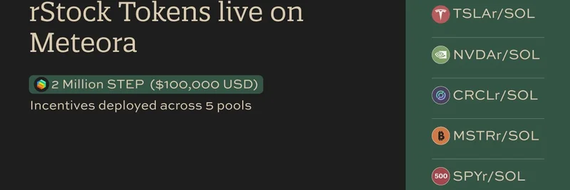 Remora Markets 在 Meteora 推出 10 万美元等值 $STEP 激励以促进 rStock 流动性