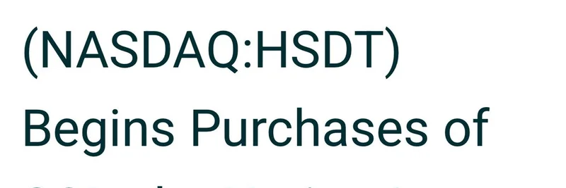 Helius Medical (NASDAQ: HSDT) Begins SOL Purchases in Bold Solana Treasury Move