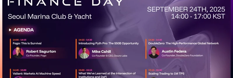 Pyth Network と Fogo Chain、KBW 2025期間中のソウルで Innovative Finance Day を共催