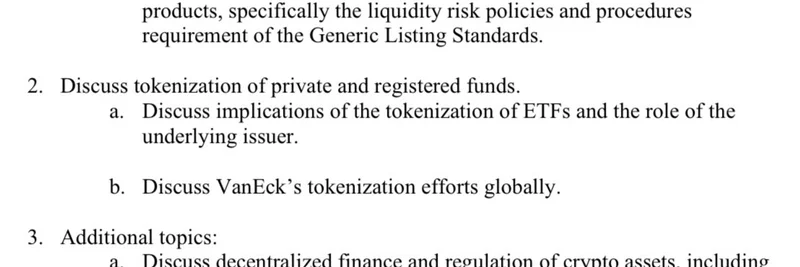 VanEck's SEC Meeting Unveils Future of Crypto ETFs and Meme Token Tokenization