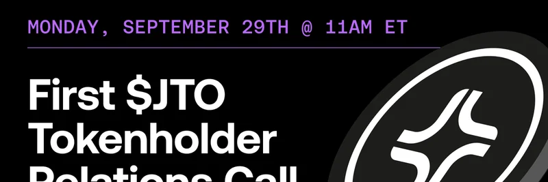 Jito's First $JTO Tokenholder Relations Call: Announcement and Community Excitement