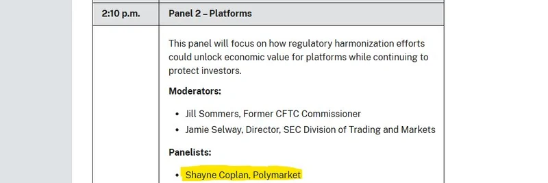 Polymarket CEO Shayne Coplanの驚異的な復活：FBIの家宅捜索からSEC・CFTC合同ラウンドテーブルへ