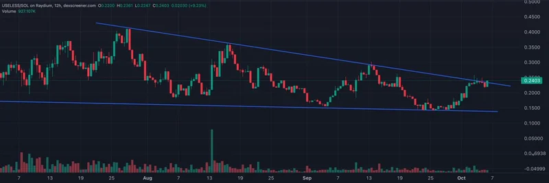 Bonk Guy Shares $USELESS Meme Coin Chart: Analyzing the Downtrend on Solana