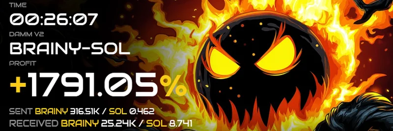 Meteora의 DAMM V2, BRAINY-SOL에서 1791% 수익 달성: 동적 유동성 풀이 밈 토큰 거래를 어떻게 혁신하는가