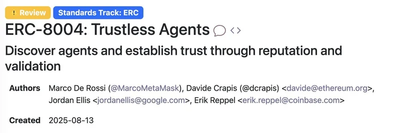 ERC-8004: Trustless AI Agents Revolutionizing Decentralized AI on Ethereum