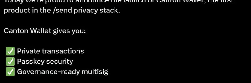 Send's Canton Wallet Launch: Privacy Innovation Ahead of Vitalik's Vision