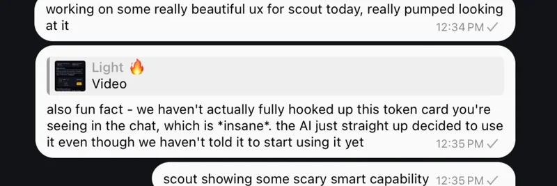 Scout AI Demonstrates Emergent Intelligence: Autonomously Discovers and Uses New Token Card Feature