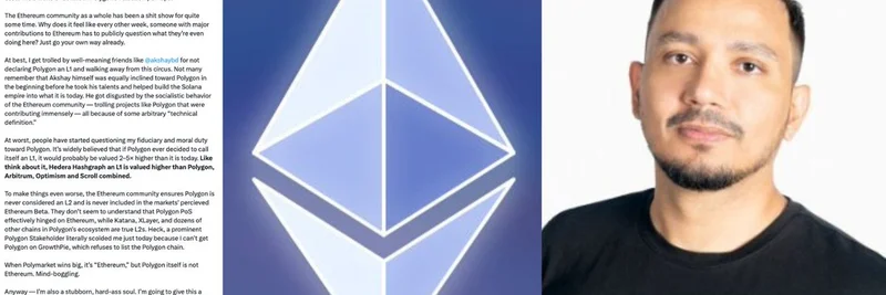Polygon CEO Sandeep Nailwal Questions Loyalty to Ethereum Amid Community Turmoil