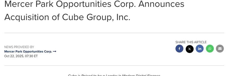 Cube Group's $300M Merger with Mercer Park: A Game-Changer for Solana Meme Tokens